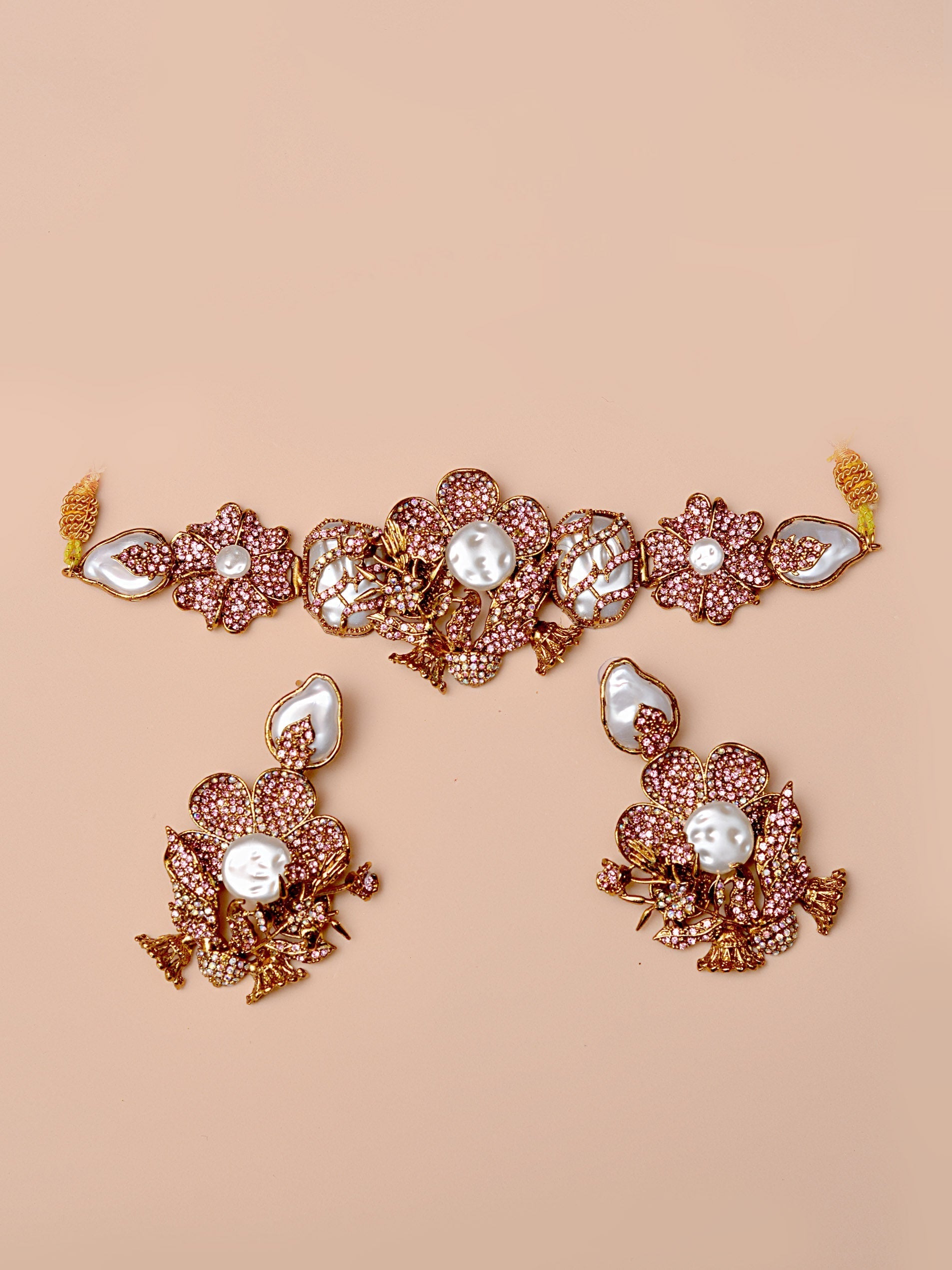 Party Wear Pink Bridal Set