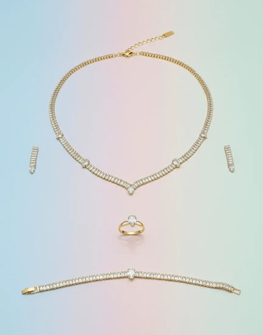 Crystal Accent Jewelry Set
